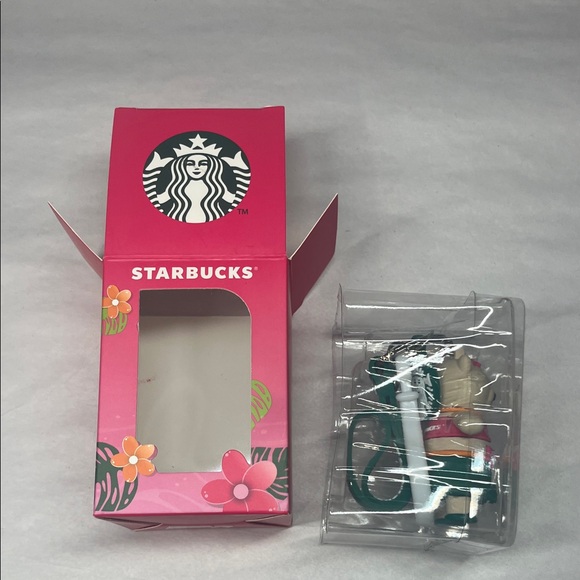 NWT Starbucks ALOHA HULA Bearista Bear Keychain Pink RARE - Picture 8 of 14